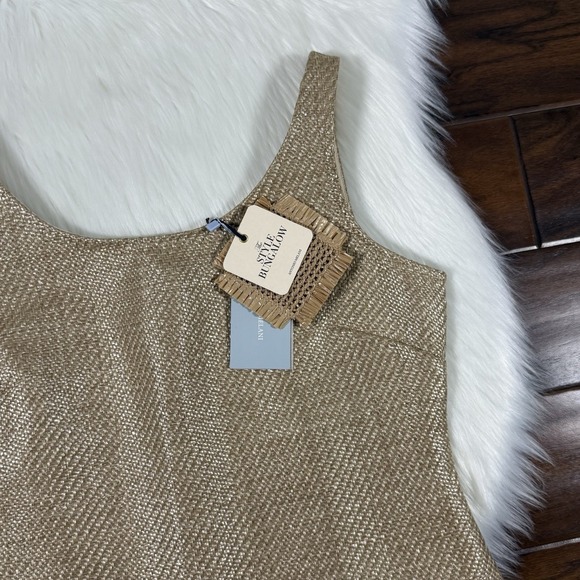 Antonio Melani X The Style Bungalow Size 8 Raffia Manana Scoop Neck Dress - Picture 2 of 12